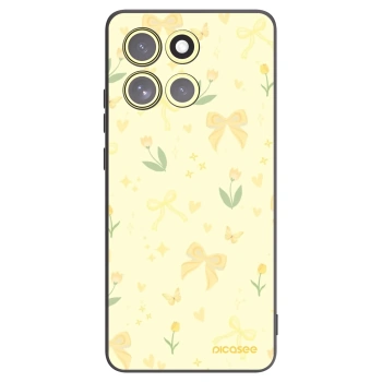 Picasee Motorola Moto G86 Power 5G Hülle - Schwarzes Silikon - Honey Blossom