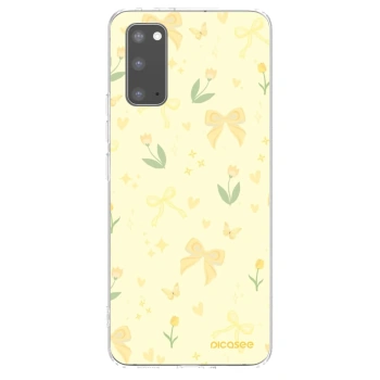 Picasee Samsung Galaxy S20 G980F Hülle - Transparentes Silikon - Honey Blossom
