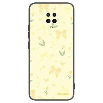 Picasee Xiaomi Redmi Note 9S Hülle - Schwarzes Silikon - Honey Blossom