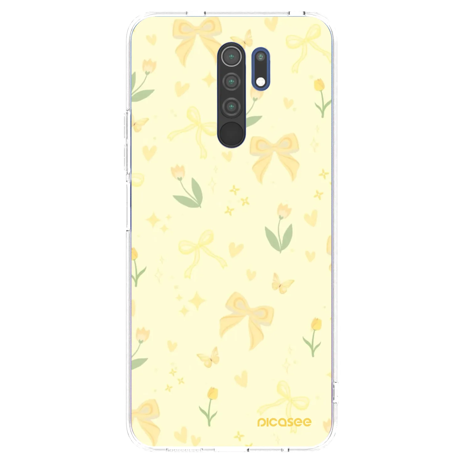 Picasee Xiaomi Redmi 9 Hülle - Transparentes Silikon - Honey Blossom