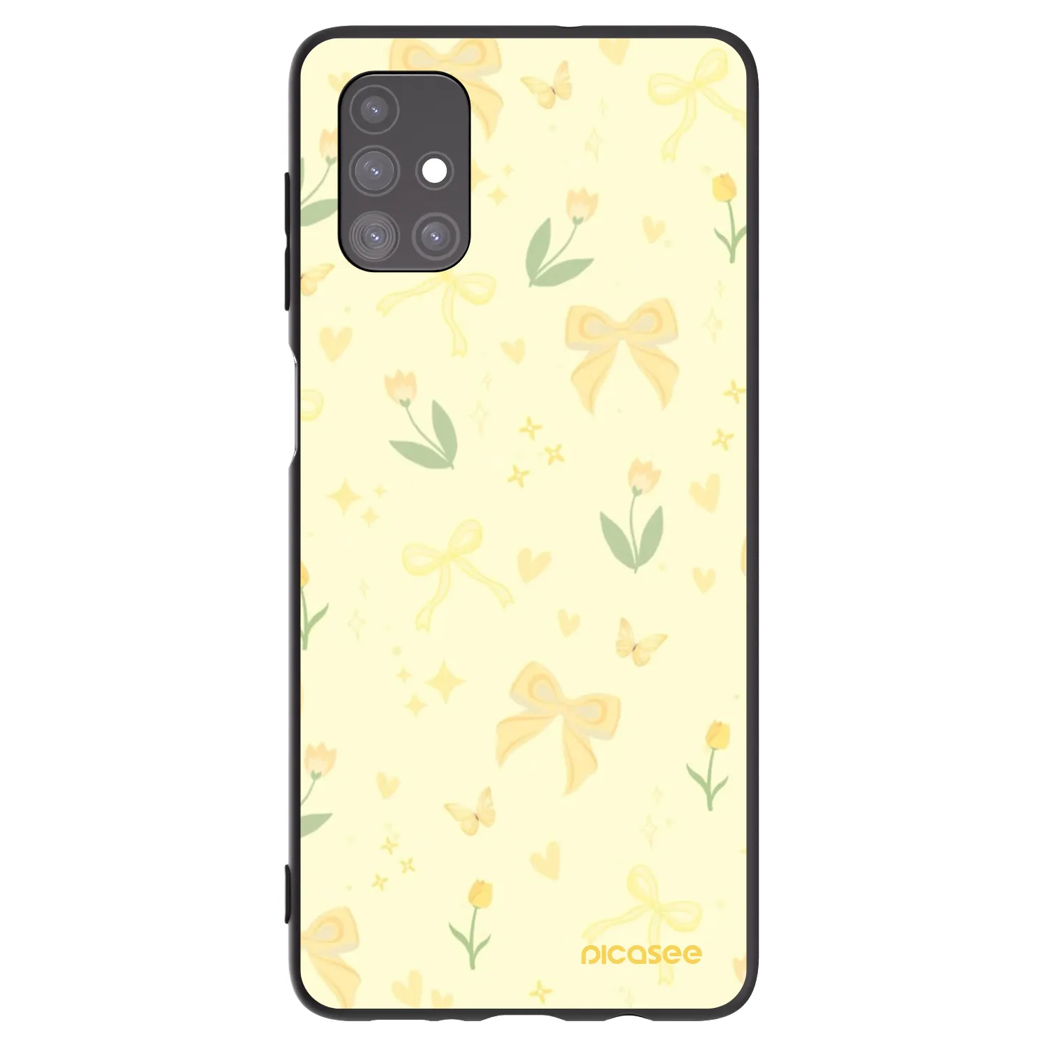Picasee Samsung Galaxy M51 M515F Hülle - Schwarzes Silikon - Honey Blossom