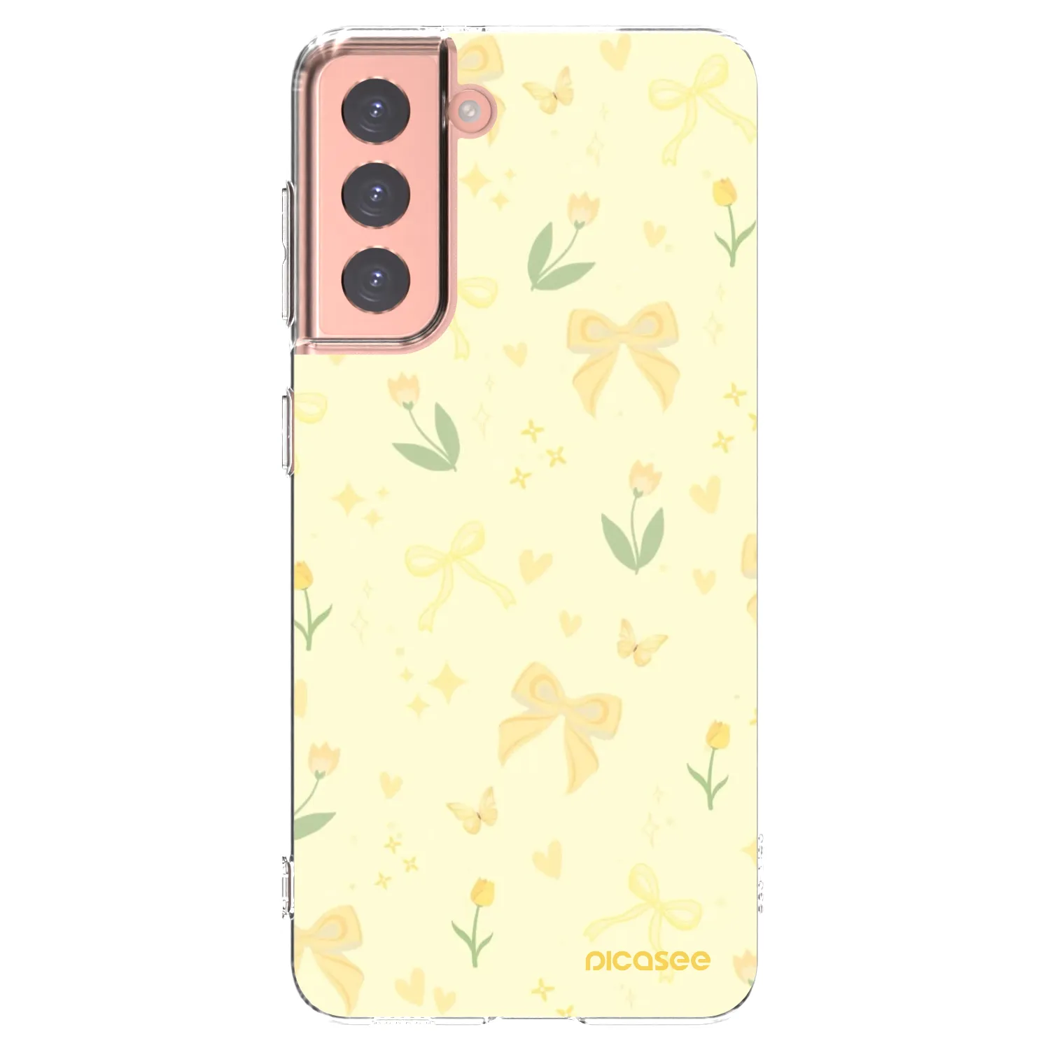 Picasee Samsung Galaxy S21 5G G991B Hülle - Transparentes Silikon - Honey Blossom