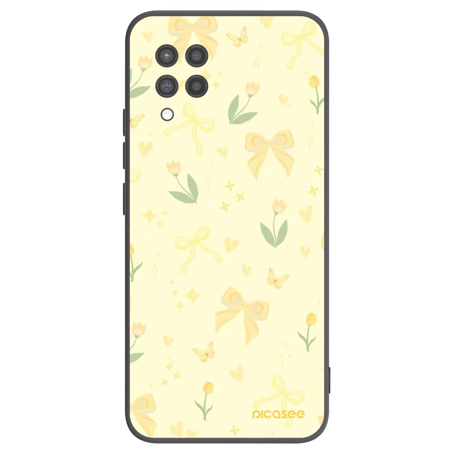 Picasee Samsung Galaxy A42 A426B Hülle - Schwarzes Silikon - Honey Blossom