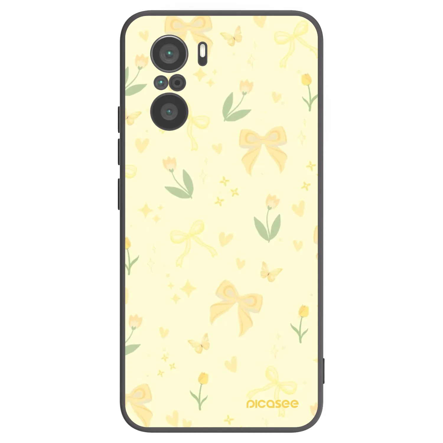 Picasee Xiaomi Poco F3 Hülle - Schwarzes Silikon - Honey Blossom