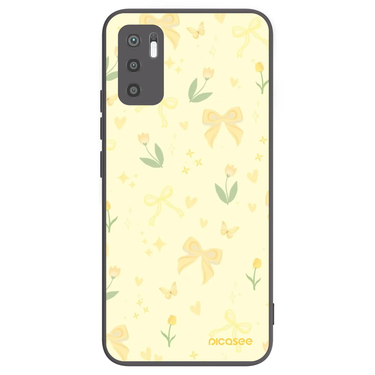 Picasee Xiaomi Redmi Note 10 5G Hülle - Schwarzes Silikon - Honey Blossom