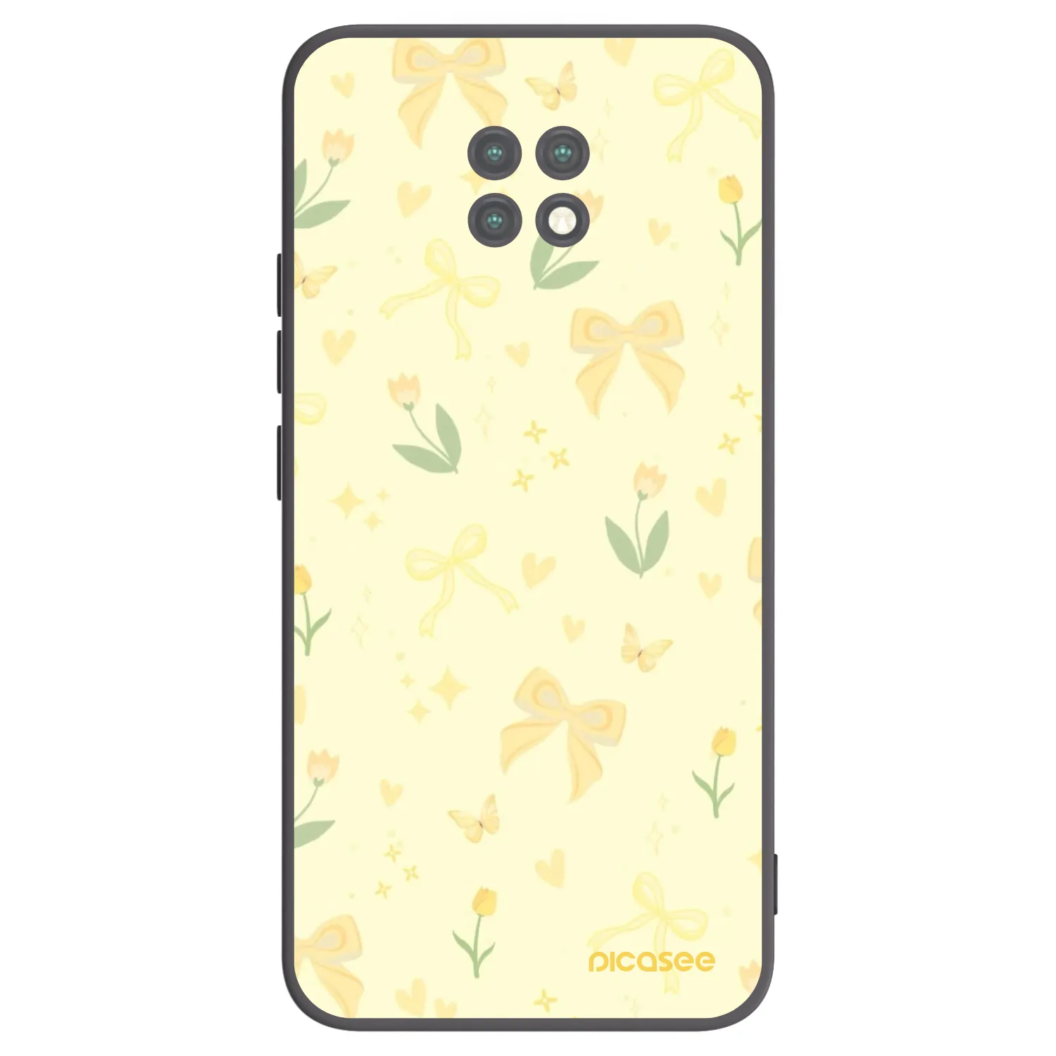 Picasee Xiaomi Redmi Note 9T Hülle - Schwarzes Silikon - Honey Blossom