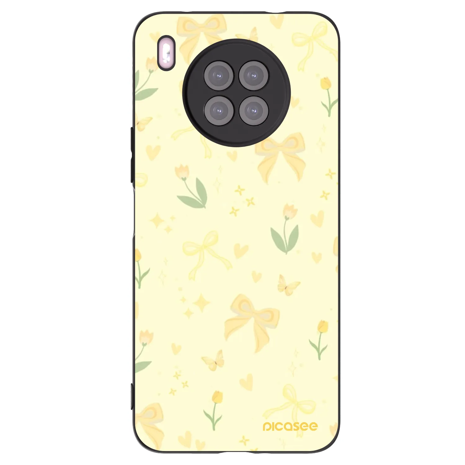 Picasee Huawei Nova 8i Hülle - Schwarzes Silikon - Honey Blossom
