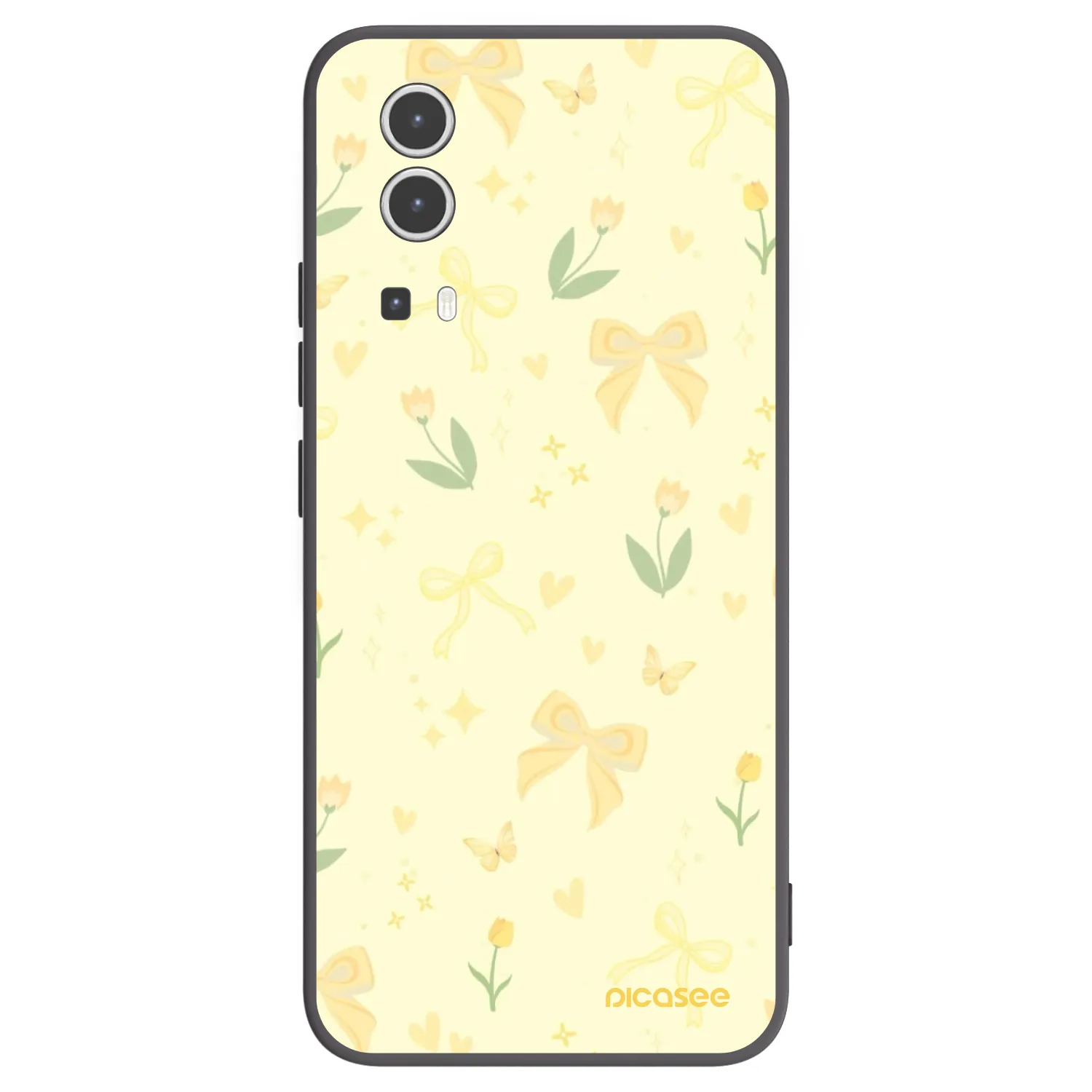 Picasee Vivo Y72 5G Hülle - Schwarzes Silikon - Honey Blossom