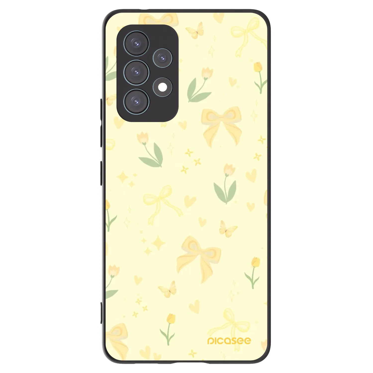 Picasee Samsung Galaxy A53 5G A536 Hülle - Schwarzes Silikon - Honey Blossom