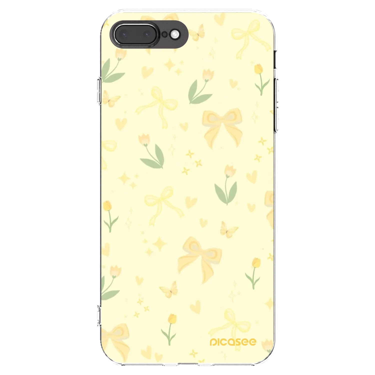 Picasee Apple iPhone 8 Plus Hülle - Transparentes Silikon - Honey Blossom