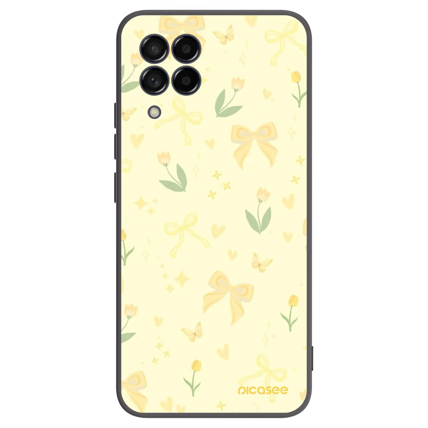 Picasee Samsung Galaxy M53 5G Hülle - Schwarzes Silikon - Honey Blossom