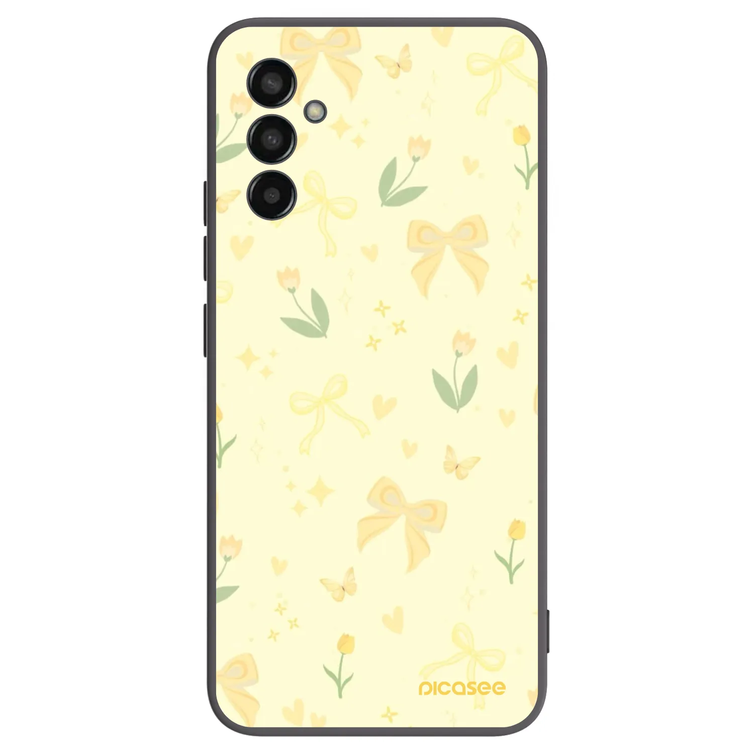 Picasee Samsung Galaxy M13 M135F Hülle - Schwarzes Silikon - Honey Blossom