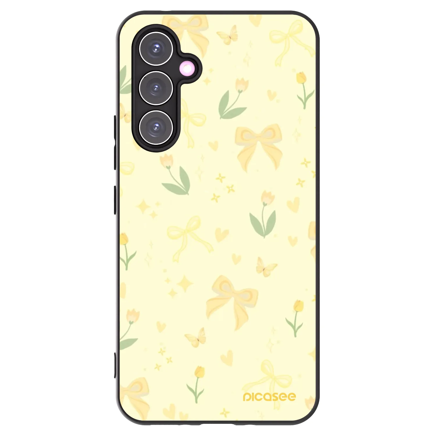 Picasee Samsung Galaxy A54 5G A546B Hülle - Schwarzes Silikon - Honey Blossom