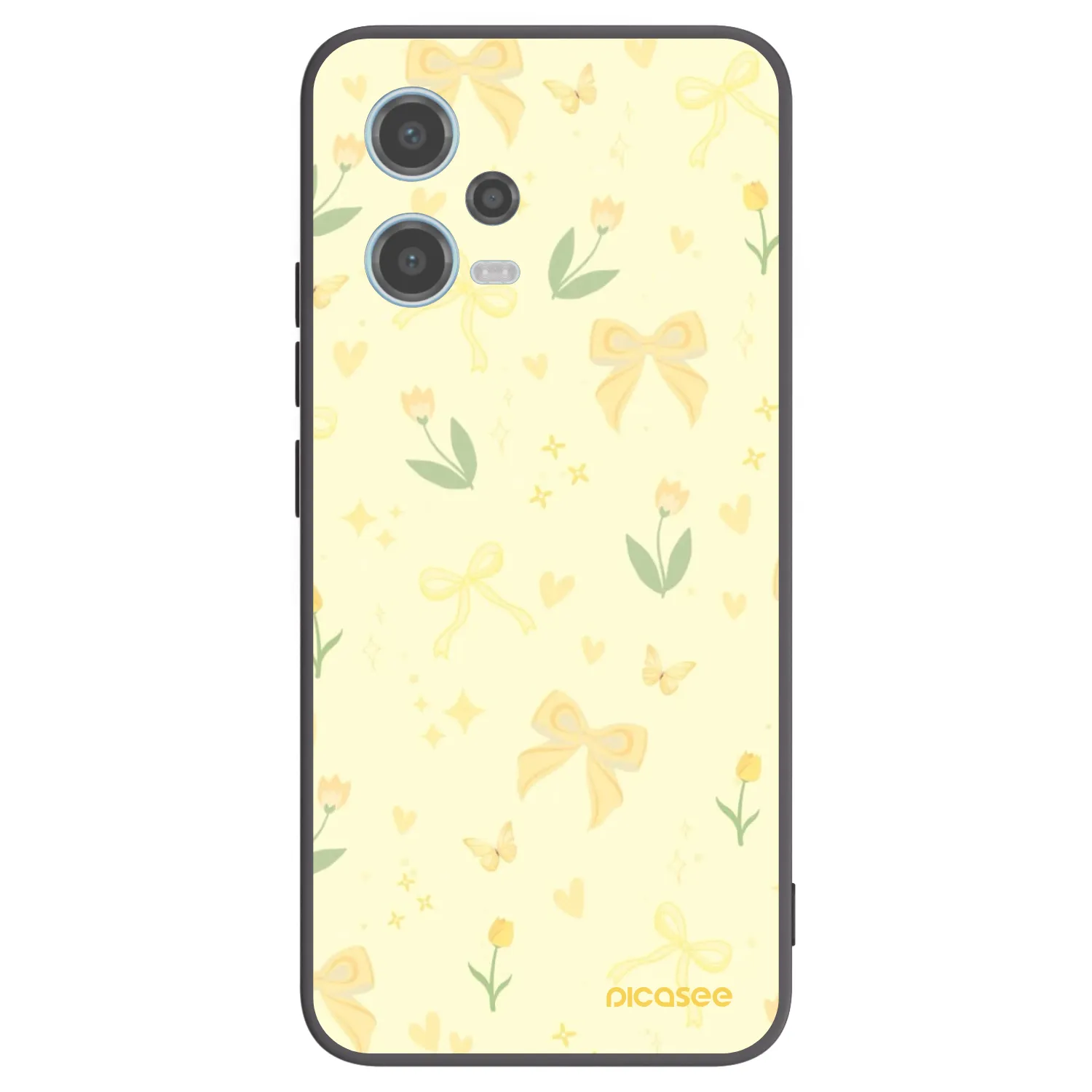 Picasee Xiaomi Redmi Note 12 5G Hülle - Schwarzes Silikon - Honey Blossom