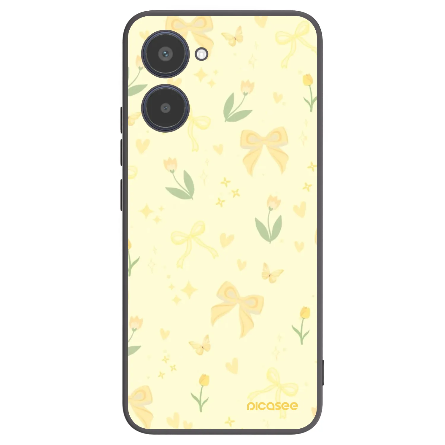 Picasee Realme 10 4G Hülle - Schwarzes Silikon - Honey Blossom