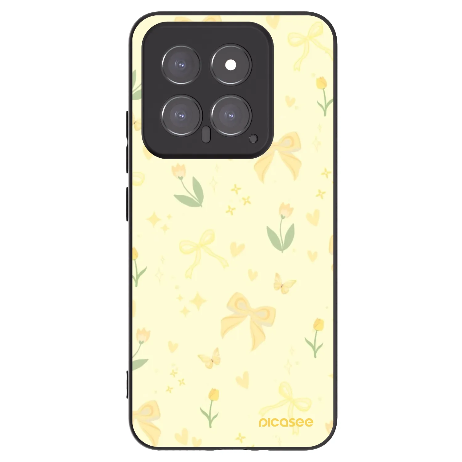 Picasee Xiaomi 14 Hülle - Schwarzes Silikon - Honey Blossom