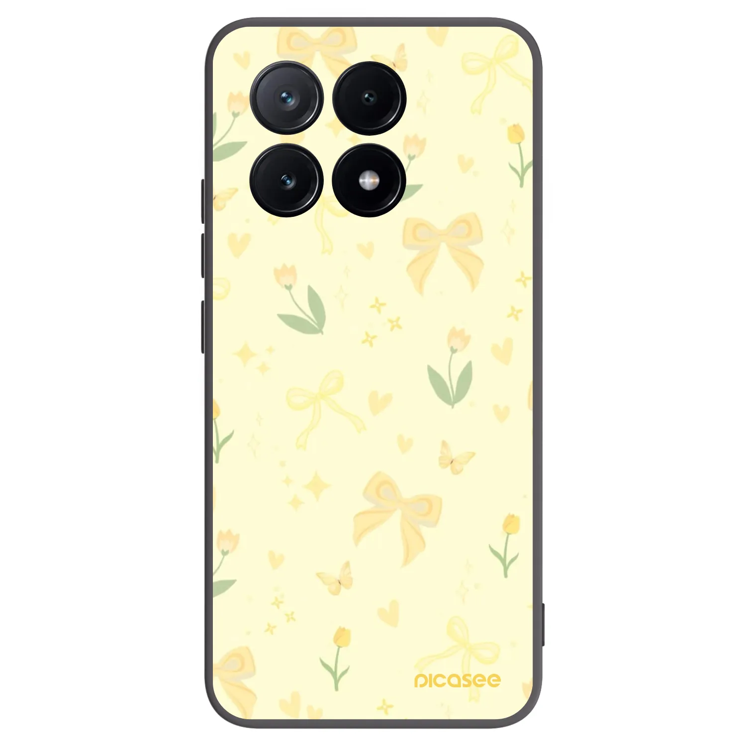 Picasee Xiaomi Poco X6 Pro Hülle - Schwarzes Silikon - Honey Blossom