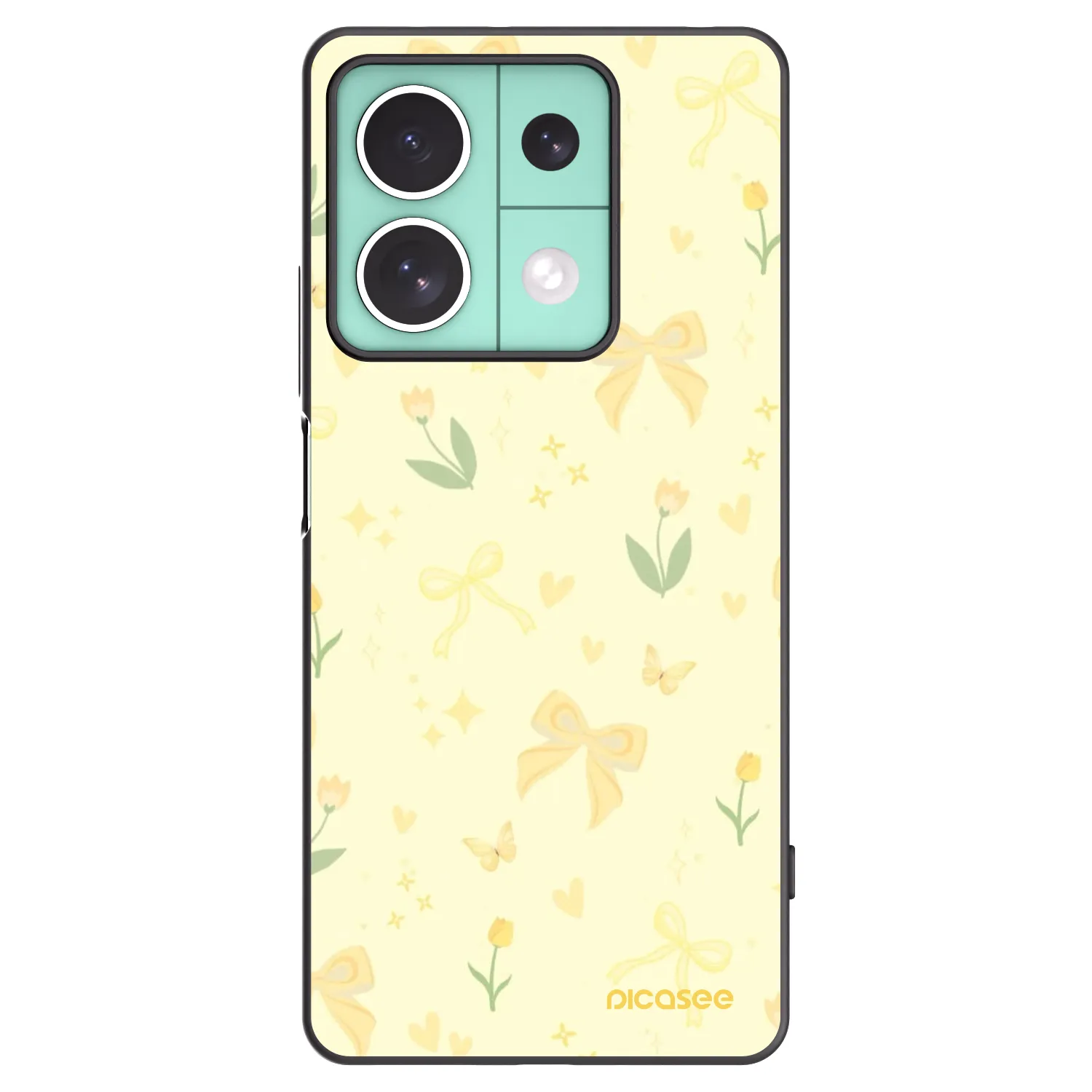 Picasee Xiaomi Redmi Note 13 5G Hülle - Schwarzes Silikon - Honey Blossom