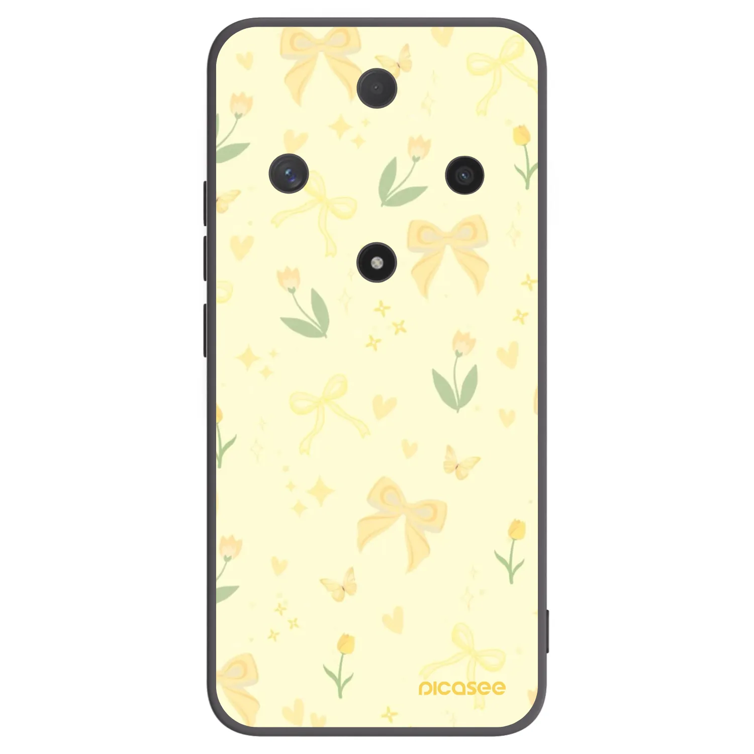 Picasee Honor Magic6 Lite 5G Hülle - Schwarzes Silikon - Honey Blossom