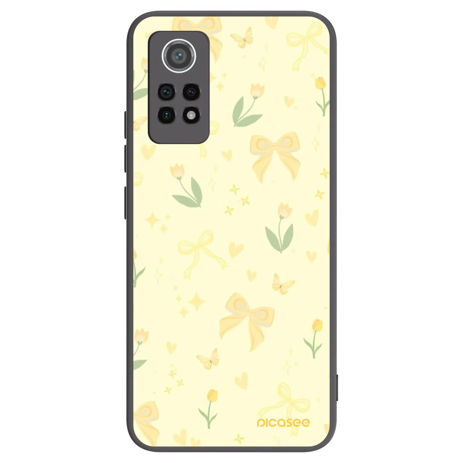 Picasee Xiaomi Redmi Note 12 Pro 4G Hülle - Schwarzes Silikon - Honey Blossom