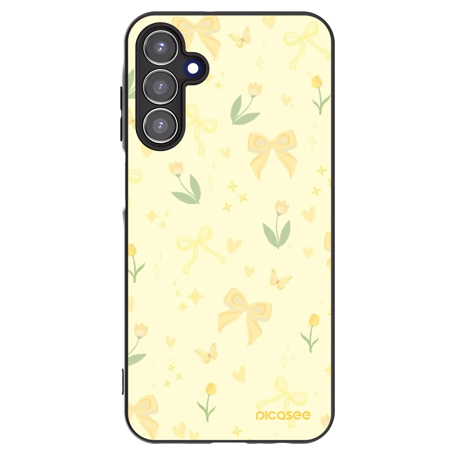 Picasee Samsung Galaxy A15 A156B 5G Hülle - Schwarzes Silikon - Honey Blossom