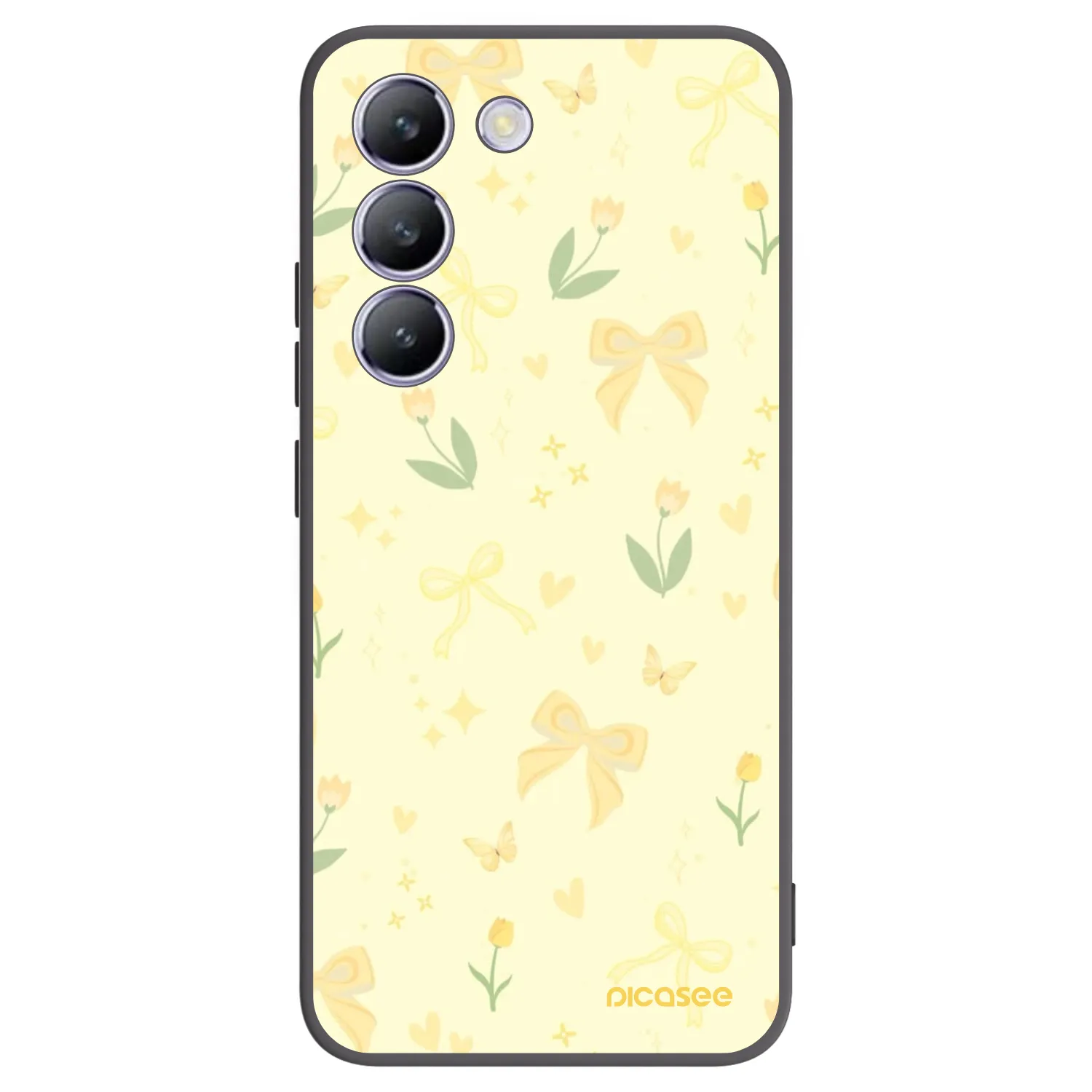 Picasee Vivo V40 SE 5G Hülle - Schwarzes Silikon - Honey Blossom