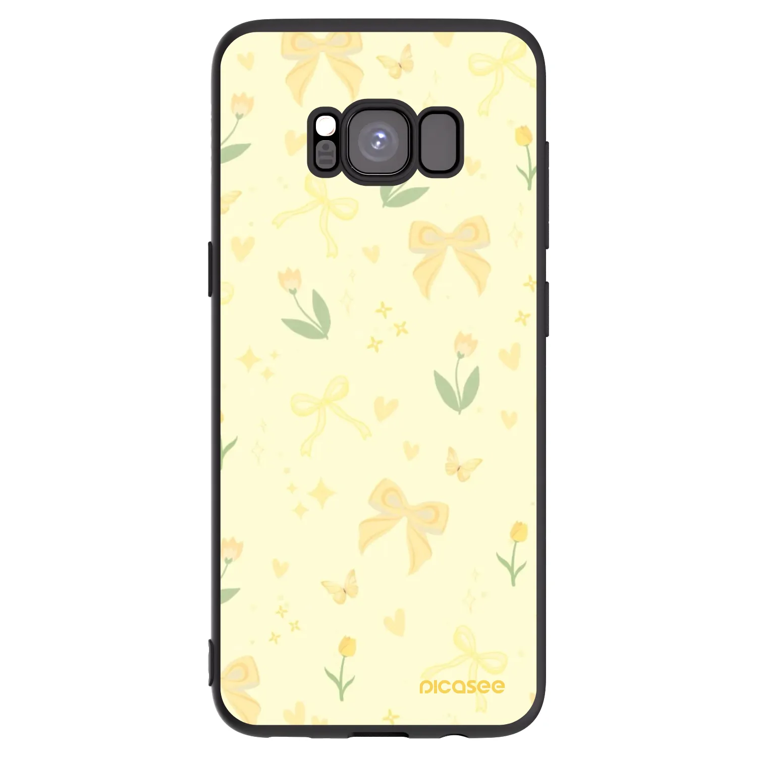 Picasee Samsung Galaxy S8 G950F Hülle - Schwarzes Silikon - Honey Blossom