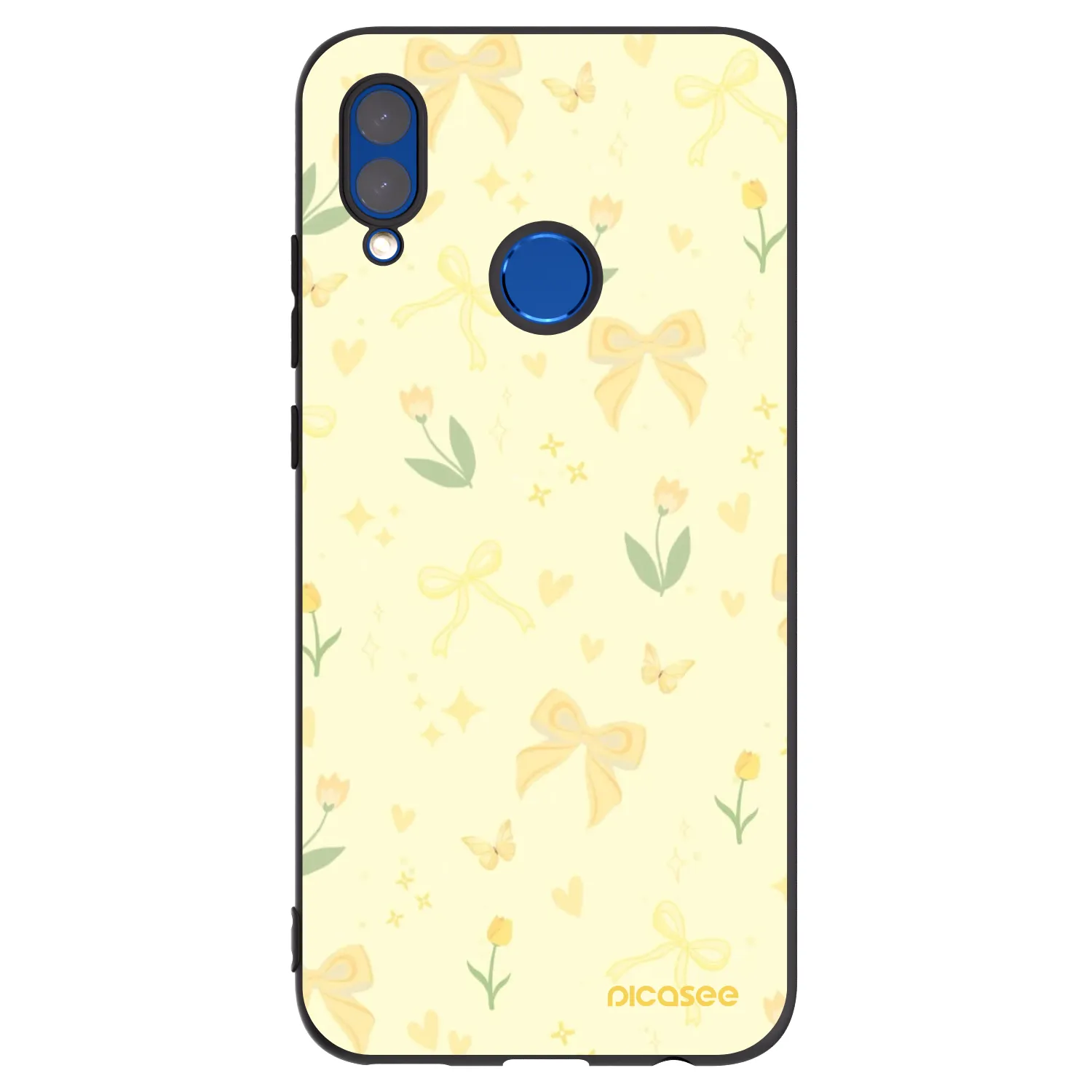 Picasee Huawei P Smart 2019 Hülle - Schwarzes Silikon - Honey Blossom