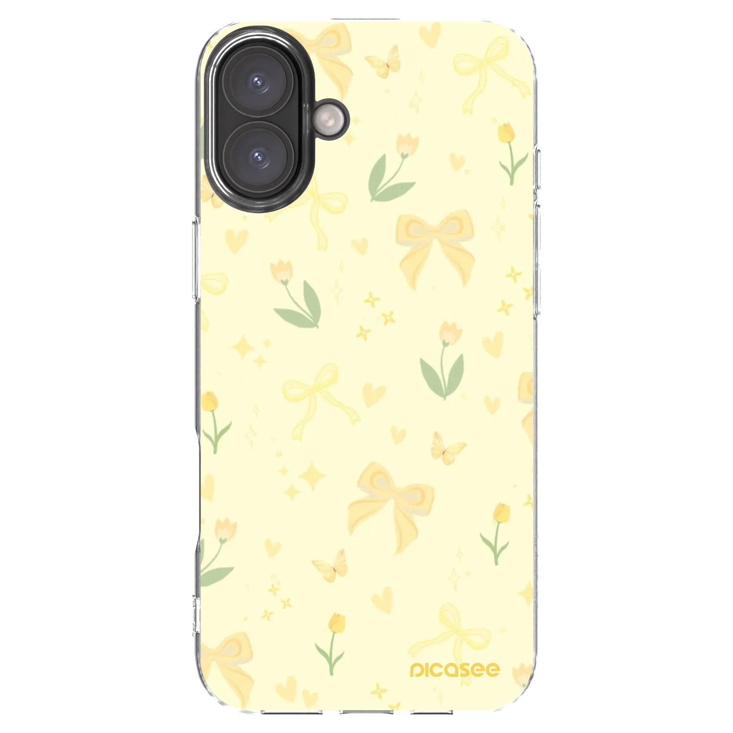 Picasee Apple iPhone 16 Plus Hülle - Transparentes Silikon - Honey Blossom