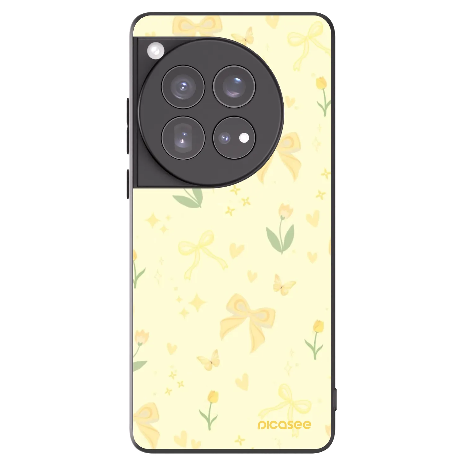 Picasee OnePlus 12 5G Hülle - Schwarzes Silikon - Honey Blossom