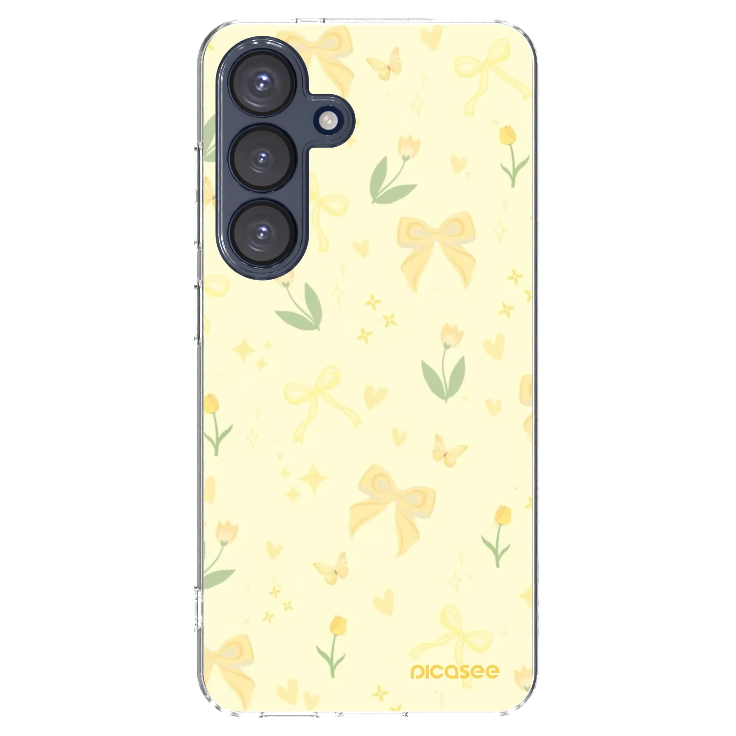 Picasee Samsung Galaxy S25 5G Hülle - Transparentes Silikon - Honey Blossom