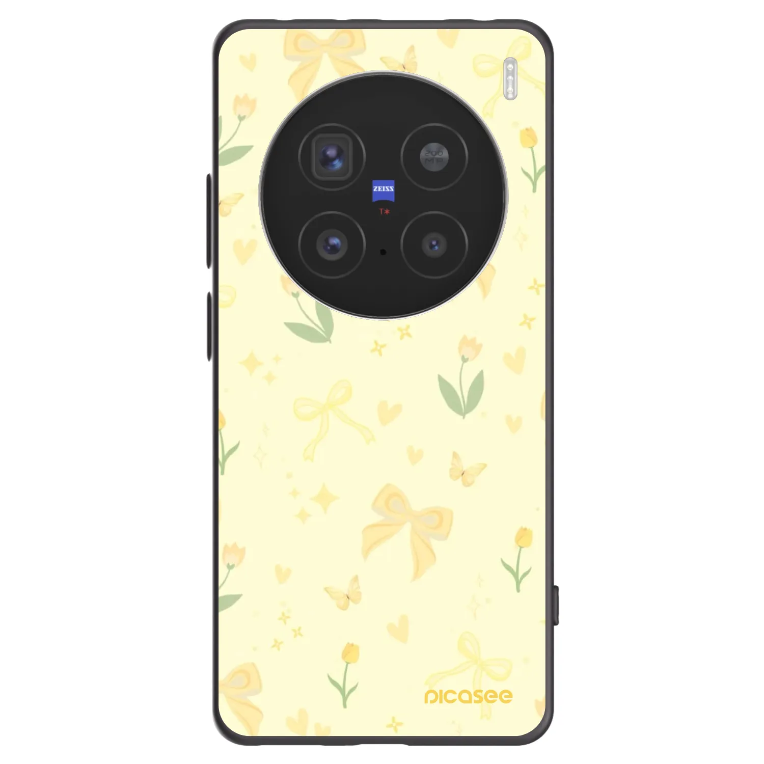 Picasee Vivo X200 Pro Hülle - Schwarzes Silikon - Honey Blossom