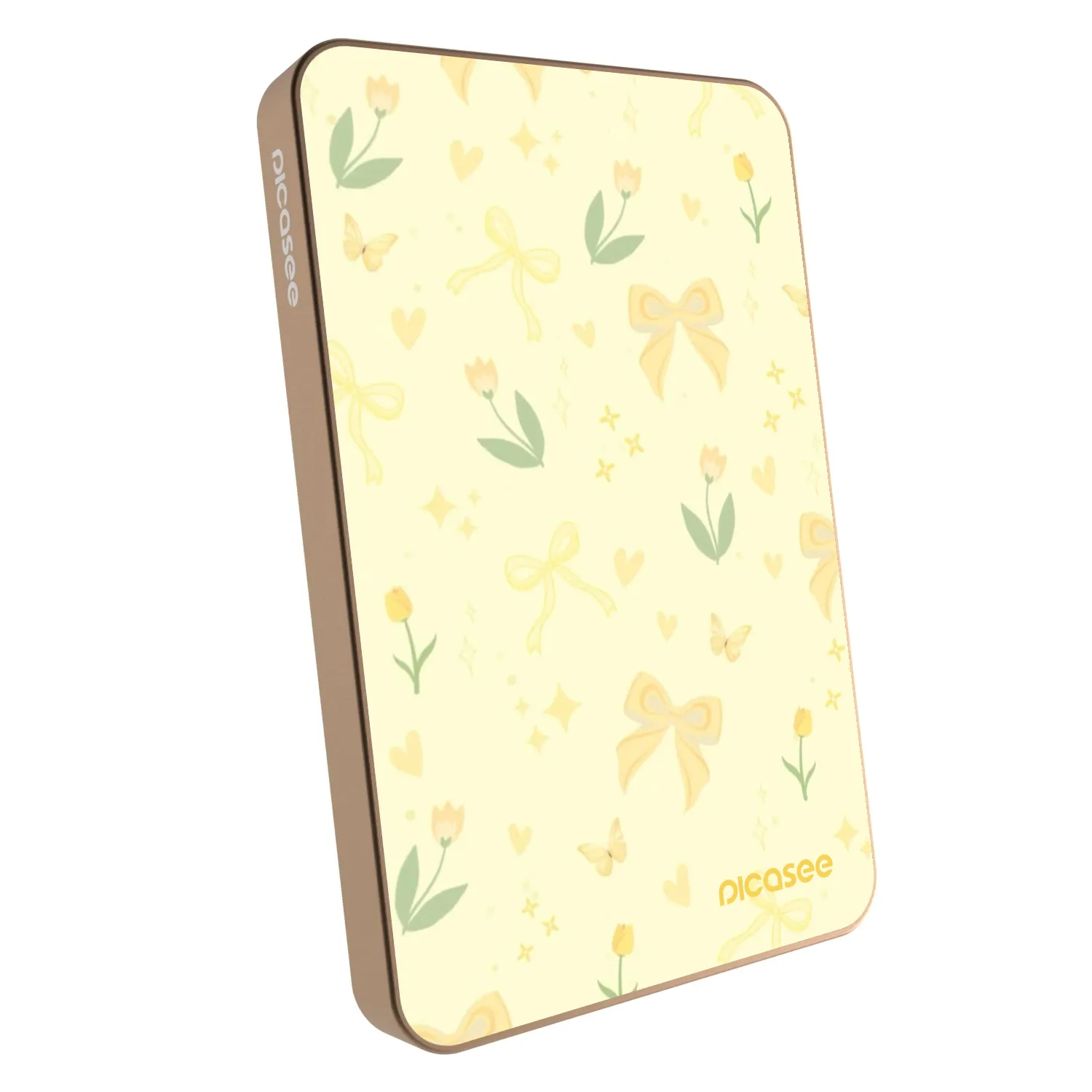Picasee Powerbank mit MagSafe 5 000 mAh Golden - Honey Blossom