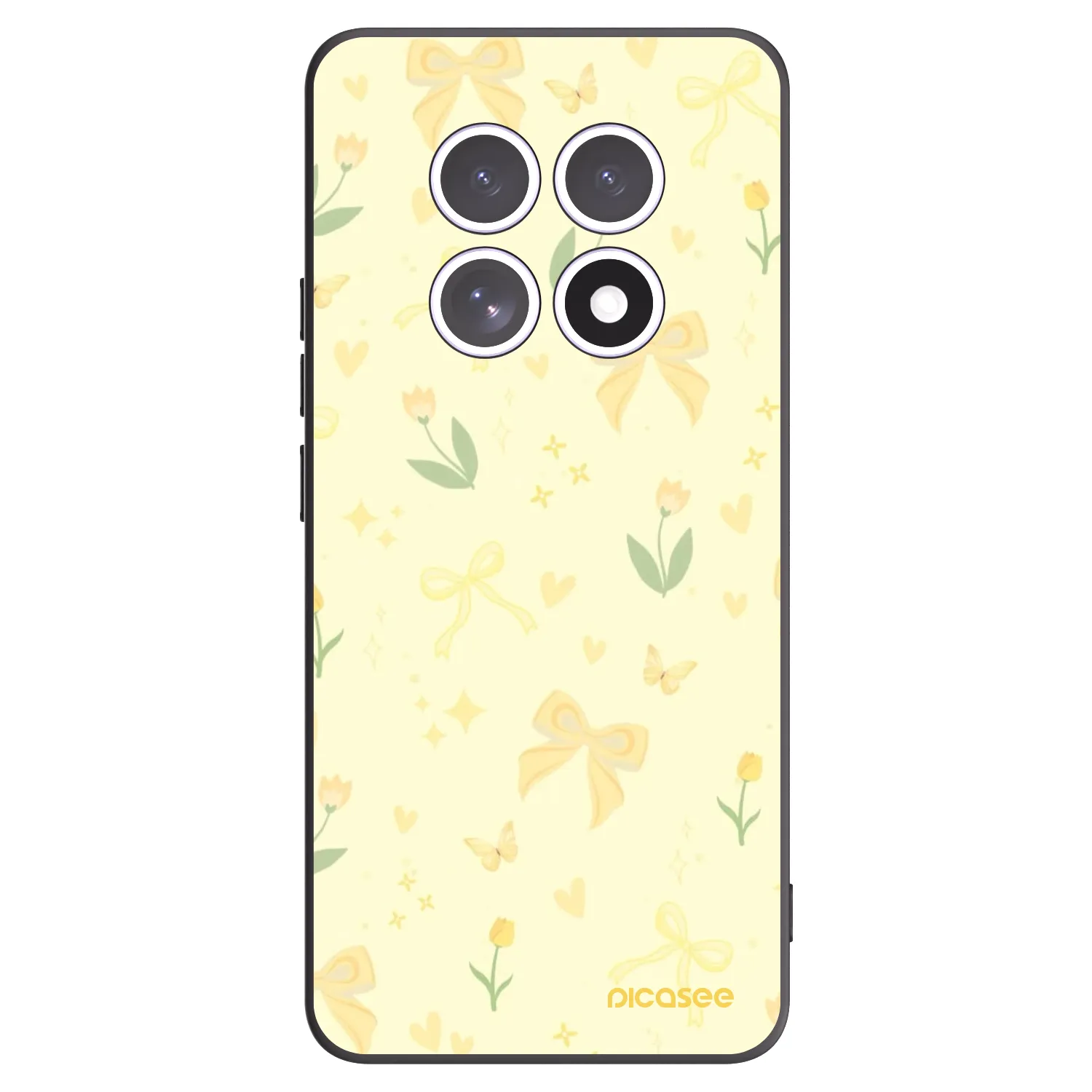 Picasee Xiaomi Redmi Note 15 Hülle - Schwarzes Silikon - Honey Blossom