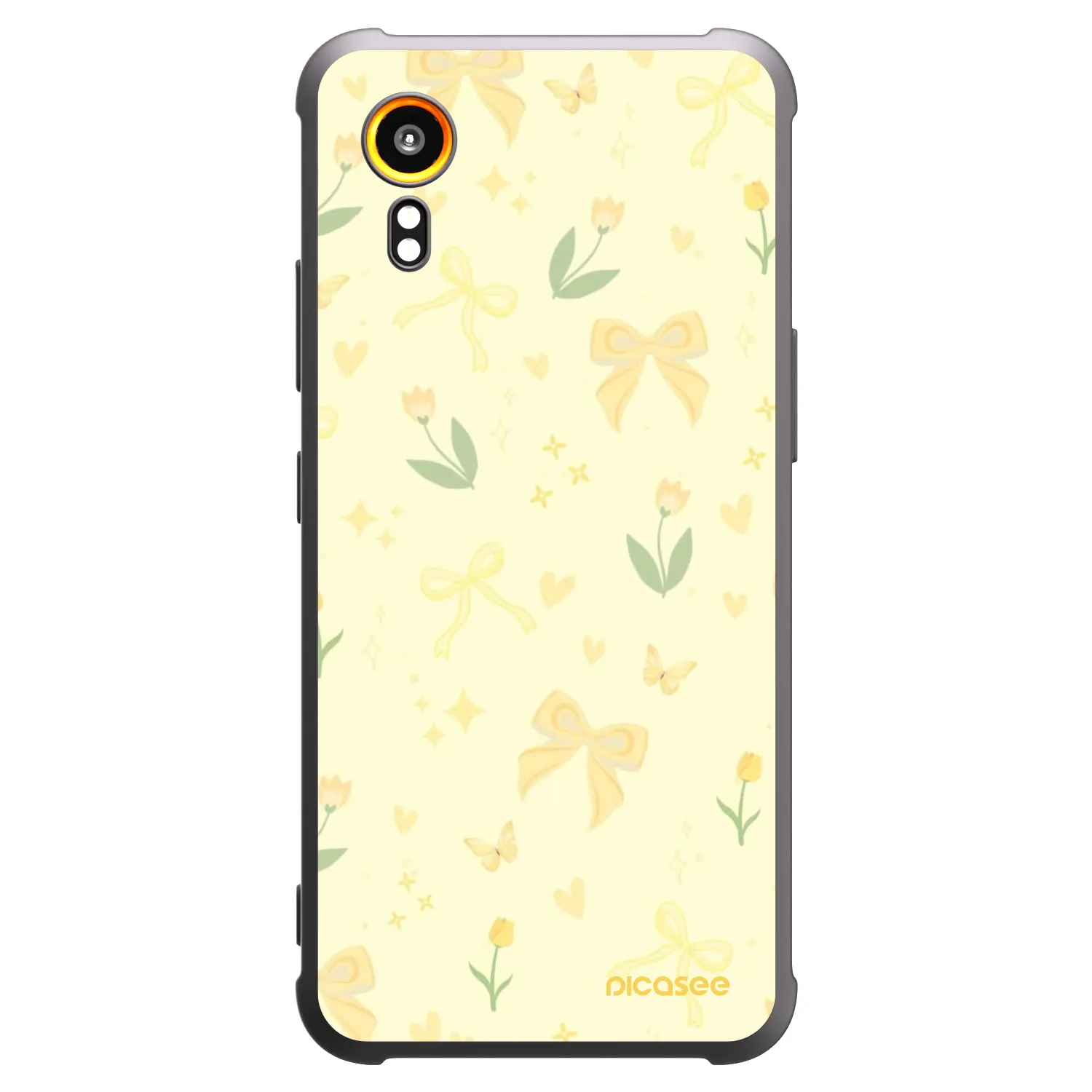 Picasee Samsung Galaxy Xcover 7 Hülle - Schwarzes Silikon - Honey Blossom