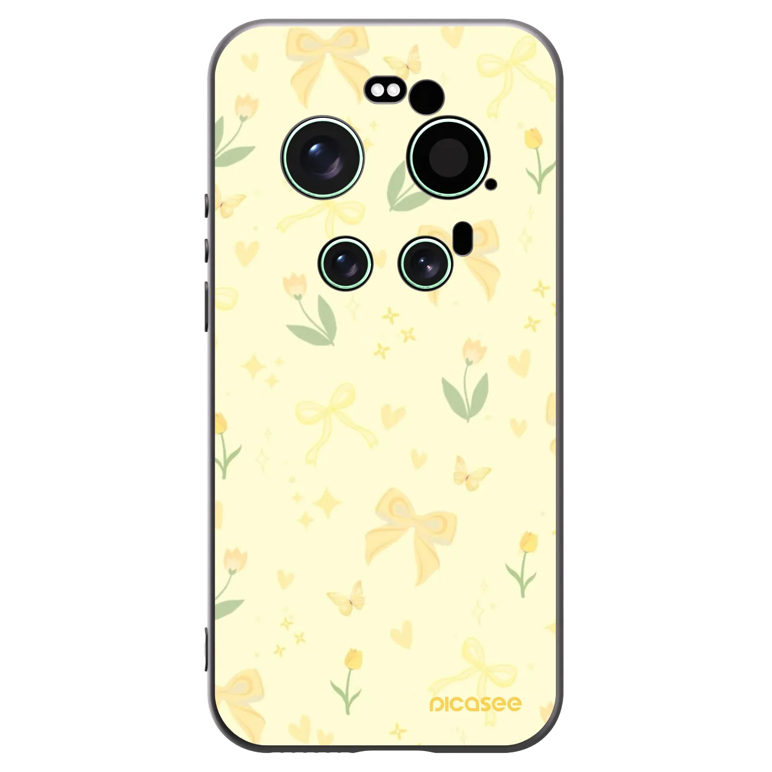 Picasee Xiaomi 17 Ultra Hülle - Schwarzes Silikon - Honey Blossom