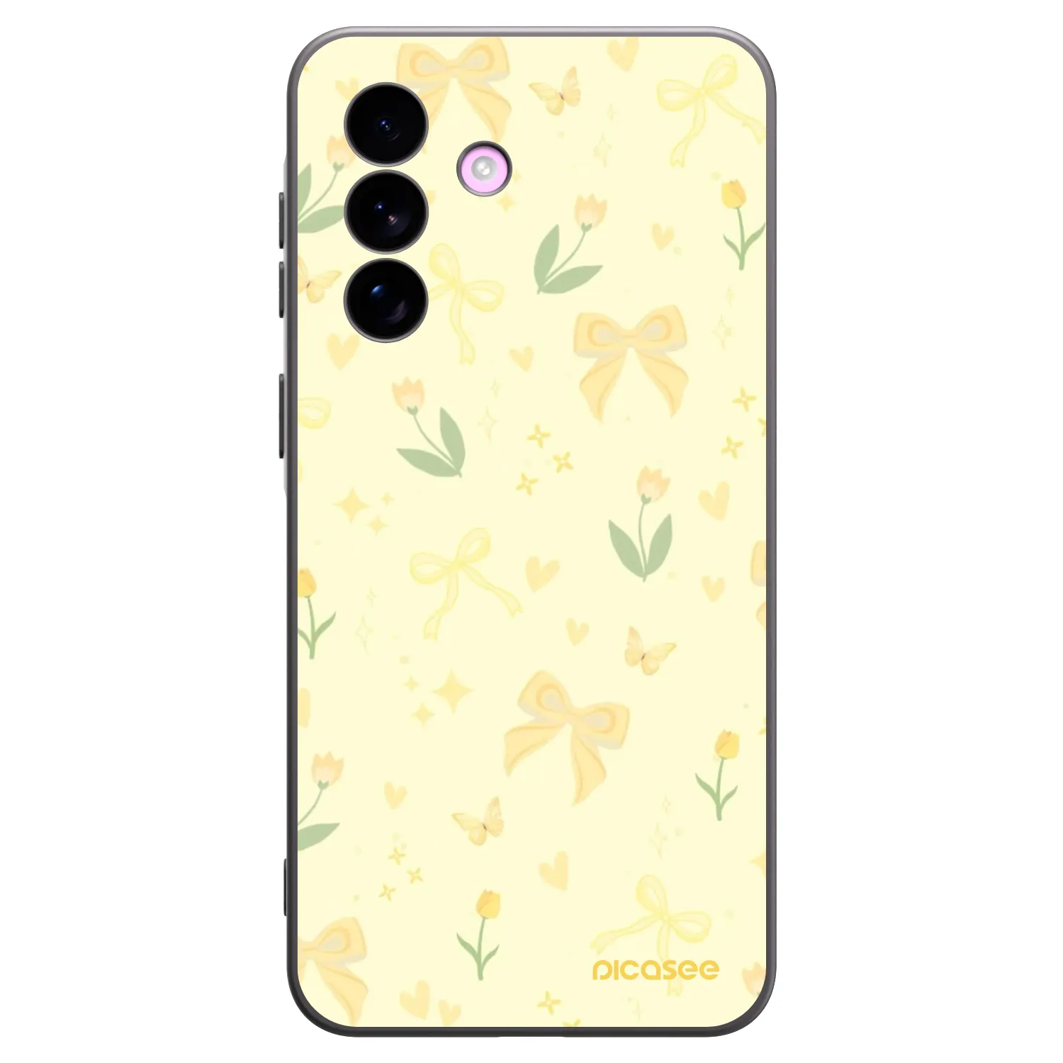 Picasee Samsung Galaxy A57 5G Hülle - Schwarzes Silikon - Honey Blossom