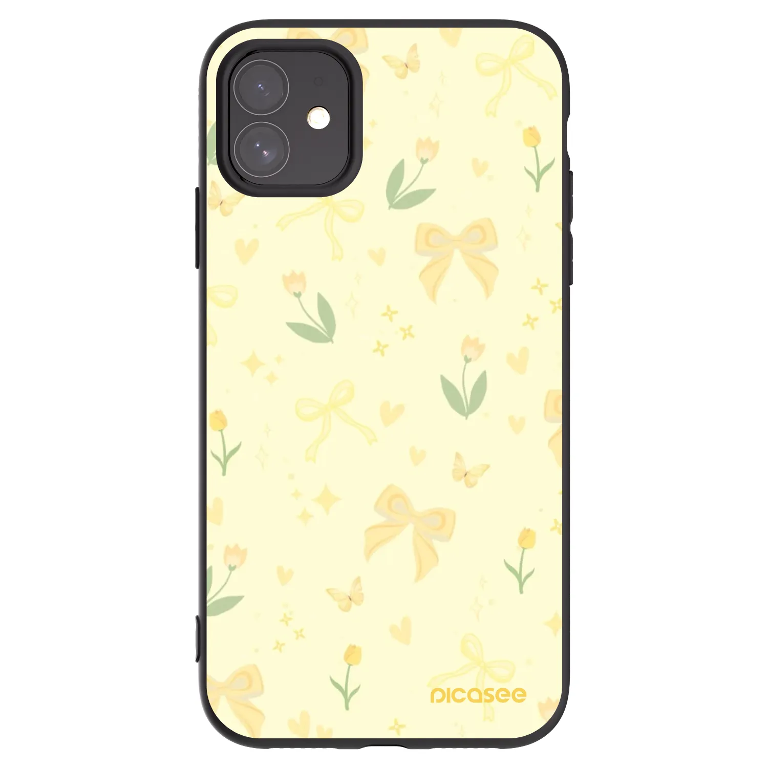 Picasee Apple iPhone 11 Hülle - Schwarzes Silikon - Honey Blossom