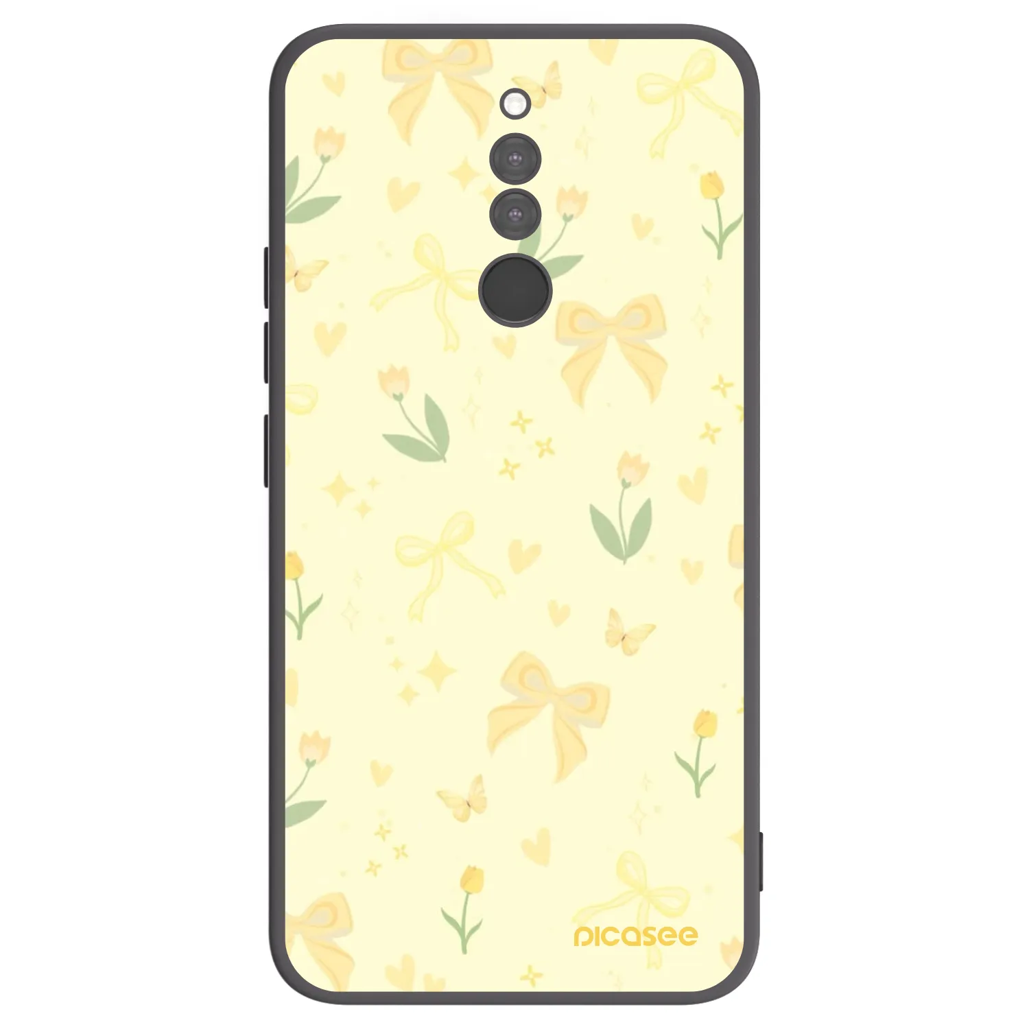 Picasee Xiaomi Redmi 8 Hülle - Schwarzes Silikon - Honey Blossom