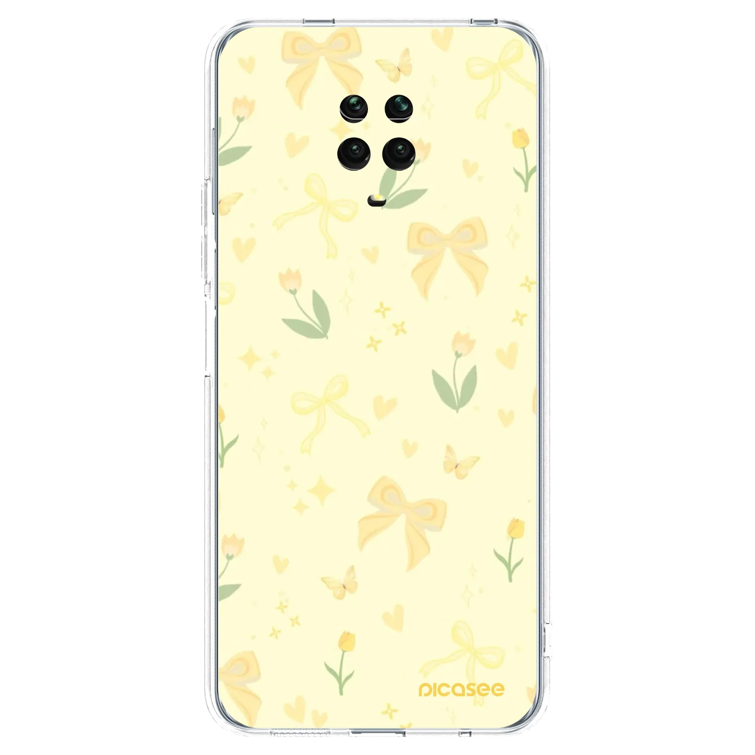 Picasee Xiaomi Redmi Note 9S Hülle - Transparentes Silikon - Honey Blossom