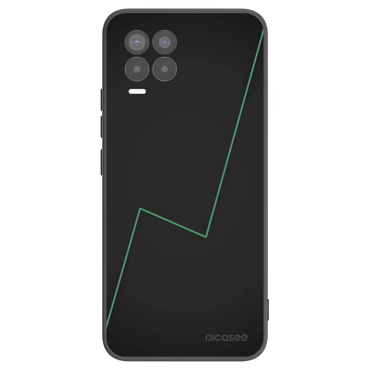 Picasee Realme 8 4G Hülle - Schwarzes Silikon - Consistency
