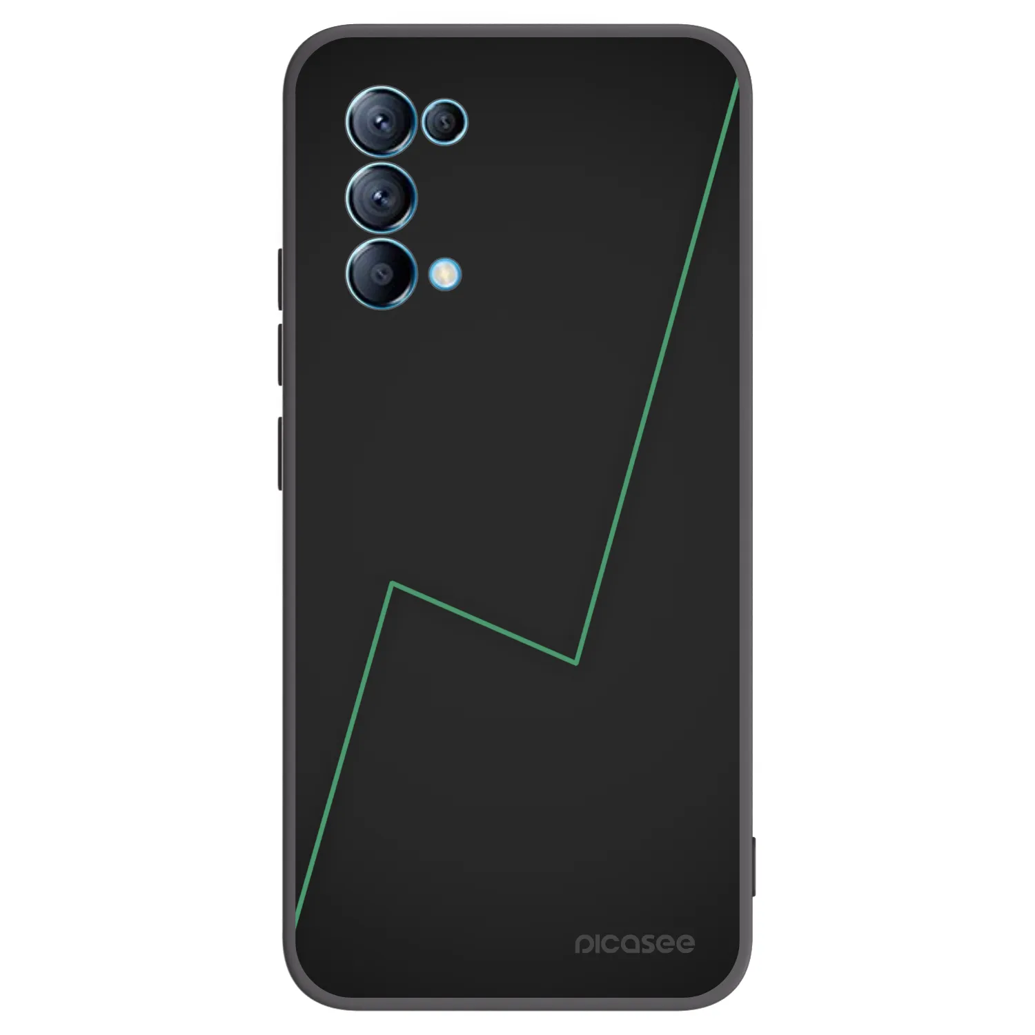 Picasee OPPO Reno 5 5G Hülle - Schwarzes Silikon - Consistency