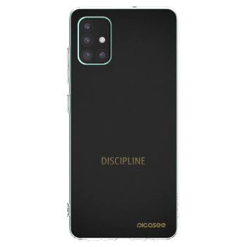 Picasee Samsung Galaxy M51 M515F Hülle - Transparentes Silikon - Discipline