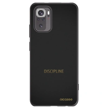 Picasee Xiaomi Redmi Note 10 Hülle - Schwarzes Silikon - Discipline