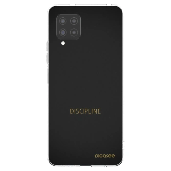 Picasee Samsung Galaxy A42 A426B Hülle - Transparentes Silikon - Discipline