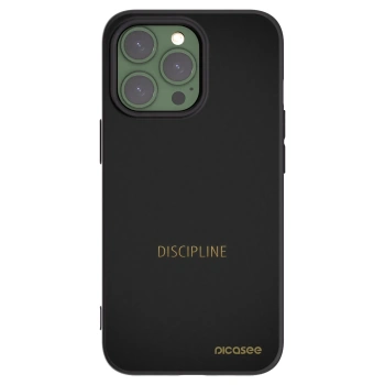 Picasee Apple iPhone 13 Pro Hülle - Schwarzes Silikon - Discipline