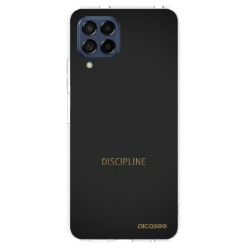 Picasee Samsung Galaxy M53 5G Hülle - Transparentes Silikon - Discipline