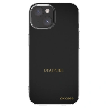 Picasee Apple iPhone 15 Hülle - Transparentes Silikon - Discipline