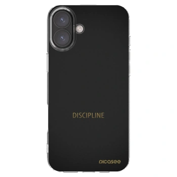 Picasee Apple iPhone 16 Plus Hülle - Transparentes Silikon - Discipline