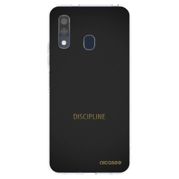 Picasee Samsung Galaxy A40 A405F Hülle - Transparentes Silikon - Discipline